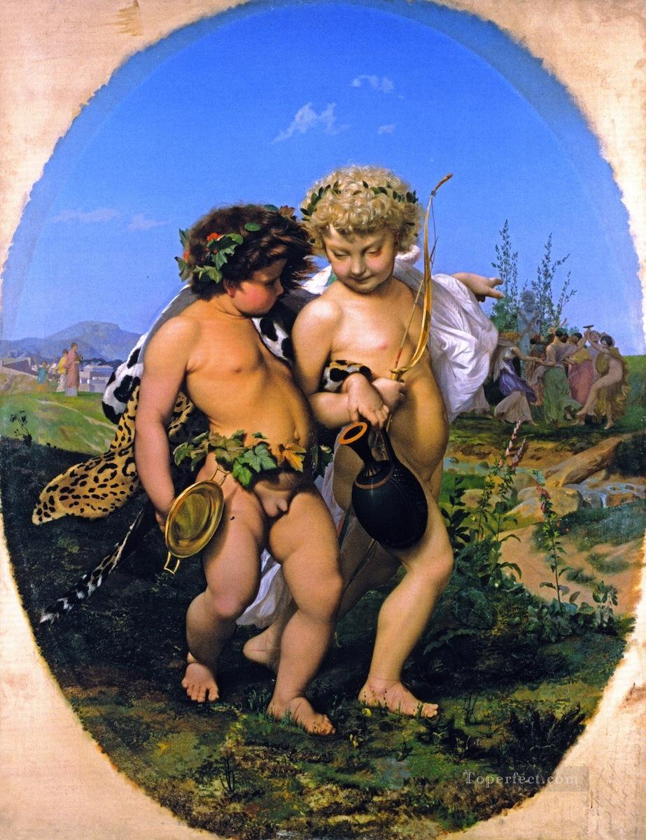 Drunken Bacchus and Cupid Greek Arabian Orientalism Jean Leon Gerome Oil Paintings